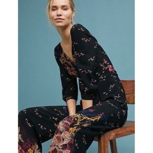 ANTHROPOLOGIE NARA JUMPSUIT FEATHER BONE SIZE 10